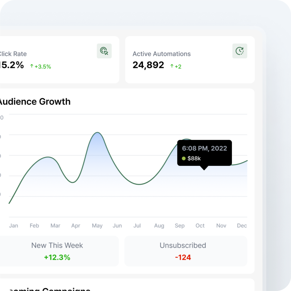 Mailbreeze audience segmentation interface showing targeting options